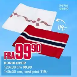 Europris BORDLØPER tilbud