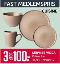 Europris SERVISE VIDDA tilbud