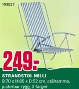 Europris STRANDSTOL MILLI tilbud