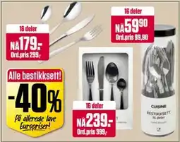 Europris Alle bestikksett! tilbud