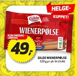 Bunnpris GILDE WIENERPØLSE tilbud