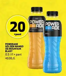 Bunnpris POWERADE GOLDEN MANGO OG MOUNTAIN BLAST tilbud