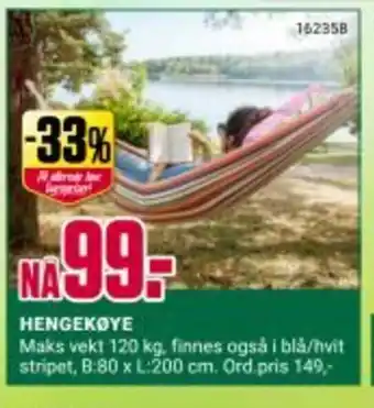 Europris HENGEKØYE tilbud
