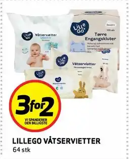 Bunnpris LILLEGO VÅTSERVIETTER tilbud
