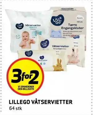 Bunnpris LILLEGO VÅTSERVIETTER tilbud