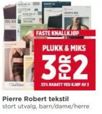 Meny Pierre Robert tekstil tilbud