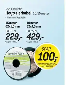 Thansen Høyttalerkabel tilbud