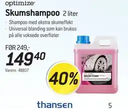 Thansen Skumshampoo tilbud