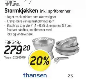 Thansen Stormkjøkken tilbud