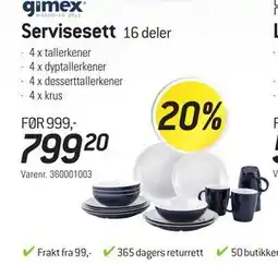 Thansen Servisesett tilbud