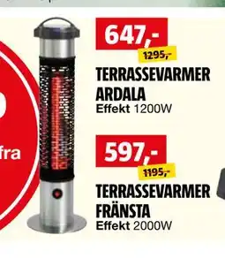 Bauhaus TERRASSEVARMER ARDALA tilbud