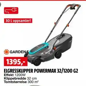 Bauhaus ELGRESSKLIPPER POWERMAX 32/1200 G2 tilbud