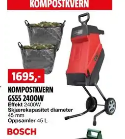 Bauhaus KOMPOSTKVERN GS55 2400W tilbud