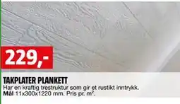 Bauhaus TAKPLATER PLANKETT tilbud