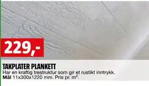 Bauhaus TAKPLATER PLANKETT tilbud