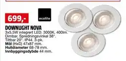 Bauhaus DOWNLIGHT NOVA tilbud