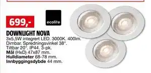 Bauhaus DOWNLIGHT NOVA tilbud