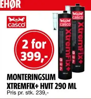 Bauhaus MONTERINGSLIM XTREMFIX+ HVIT 290 ML tilbud