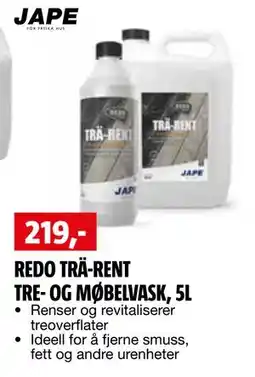 Bauhaus REDO TRÄ-RENT TRE- OG MØBELVASK, 5L tilbud