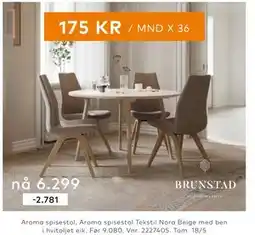 Skeidar Aroma spisestol tilbud