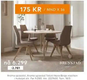 Skeidar Aroma spisestol tilbud