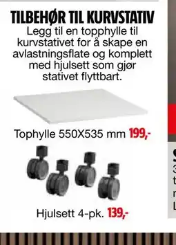 Bauhaus TILBEHØR TIL KURVSTATIV tilbud