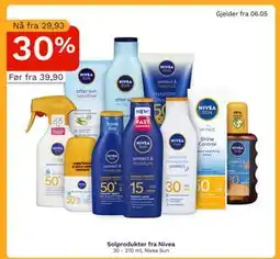 Oda Solprodukter fra Nivea tilbud