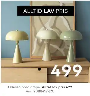 Skeidar Odessa bordlampe tilbud