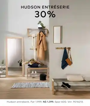 Skeidar Hudson entrebenk tilbud