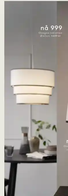 Skeidar Glasgow taklampe Ø:40cm tilbud