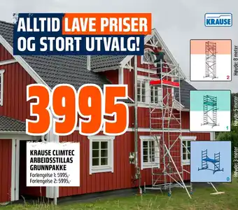 Coop Obs Krause climtec arbeidsstillas grunnpakke tilbud