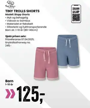 Sport Outlet TINY TROLLS SHORTS tilbud