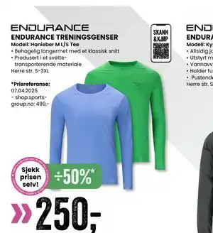 Sport Outlet ENDURANCE TRENINGSGENSER tilbud