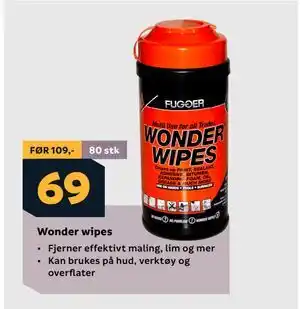 Megaflis Wonder wipes tilbud