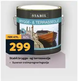 Megaflis Stabil brygge- og terrasseolje tilbud