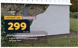 Megaflis Steni Grunnmursplate LG Terra grå SN 201 tilbud