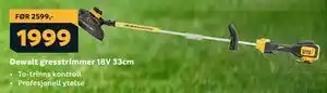 Megaflis Dewalt gresstrimmer 18V 33cm tilbud