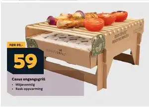 Megaflis Casus engangsgrill tilbud
