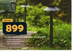 Megaflis Nordlux Justina solar hagelampe sort/antrasitt tilbud