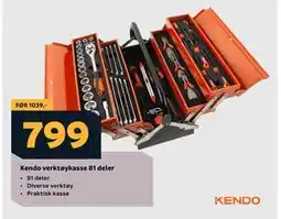 Megaflis Kendo verktøykasse 81 deler tilbud