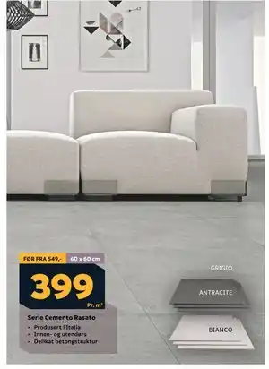 Megaflis Serie Cemento Rasato tilbud