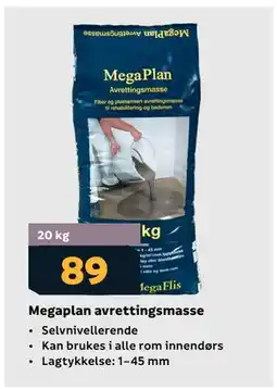 Megaflis Megaplan avrettingsmasse tilbud