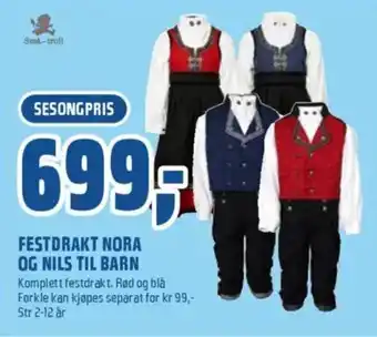 Coop Obs FESTDRAKT NORA OG NILS TIL BARN tilbud