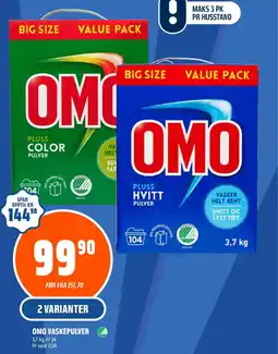 Coop Obs OMO VASKEPULVER tilbud