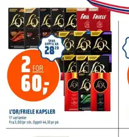 Coop Obs L'OR/FRIELE KAPSLER tilbud