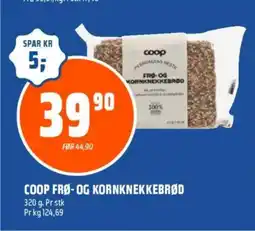 Coop Obs COOP FRØ- OG KORNKNEKKEBRØD tilbud