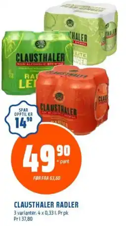 Coop Obs CLAUSTHALER RADLER tilbud