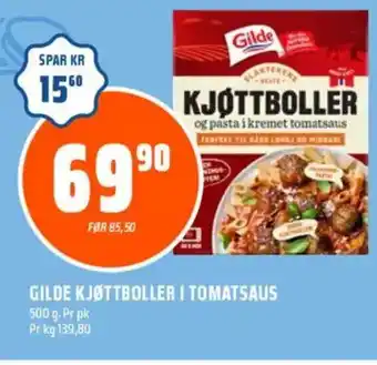 Coop Obs GILDE KJØTTBOLLER I TOMATSAUS tilbud