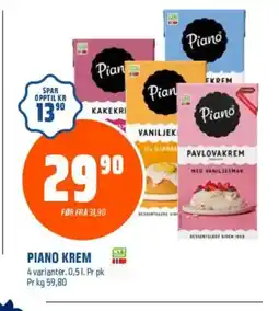Coop Obs PIANO KREM tilbud