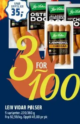 Coop Obs LEIV VIDAR PØLSER tilbud